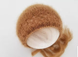 |RTS| Chestnut lacework knit bonnet