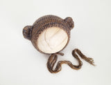 |RTS| Brown River Merino Wool Knit Bear Bonnet