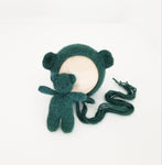 oopsie |RTS| Forest Green Alpaca Blend Knit Bear Set