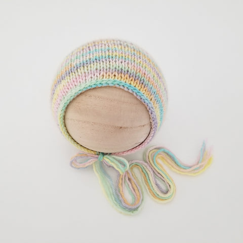 |RTS| Rainbow MORGAN Simple Knit Bonnet