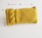 RTS Mustard colored Cable Knit Edge PILLOW