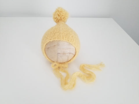 RTS Butter Yellow Brushed Alpaca Pompom Pixie